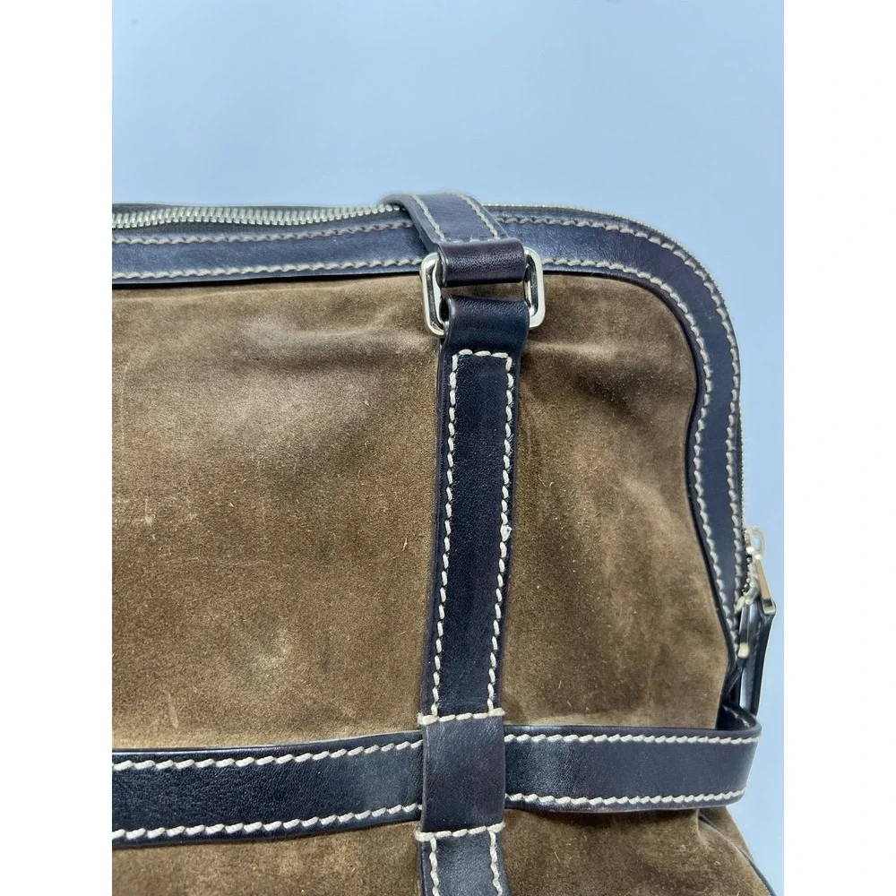 GUCCI Suede Interlocking G Royal Satchel Rare - Picture 10 of 16